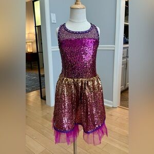 Pink and gold dance costume MC